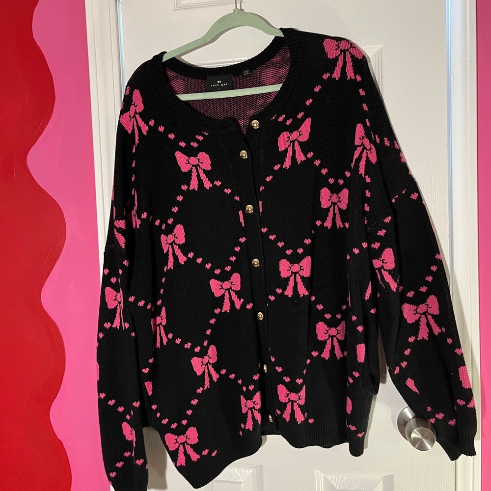 Lazy oaf bow cardigan M